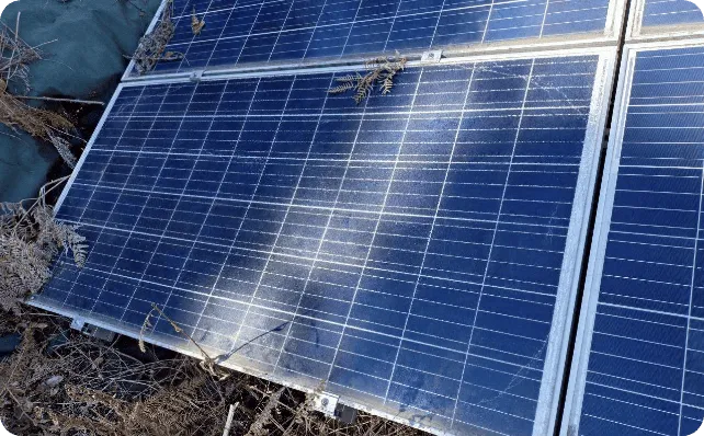 保証期間終了により保証対象外となった太陽光パネル