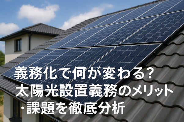 義務化で何が変わる？太陽光設置義務のメリット・課題を徹底分析