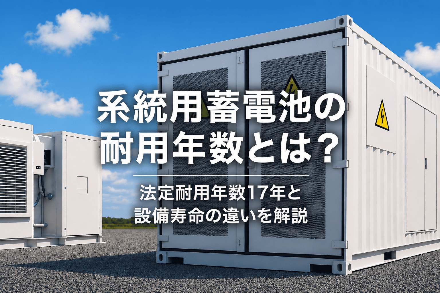 系統用蓄電池の耐用年数とは？法定耐用年数17年と設備寿命の違いを解説